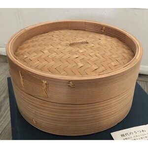 Suisen Japanese Bamboo Dim Sum Vegetable Asian Chinese Steamer Basket with Lid